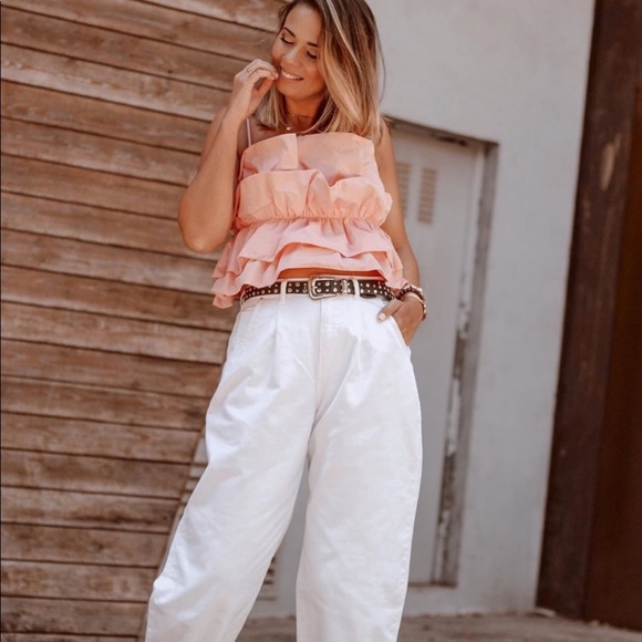 ZARA cream slouchy mom look jeans bloggers fave - Picture 8 of 12